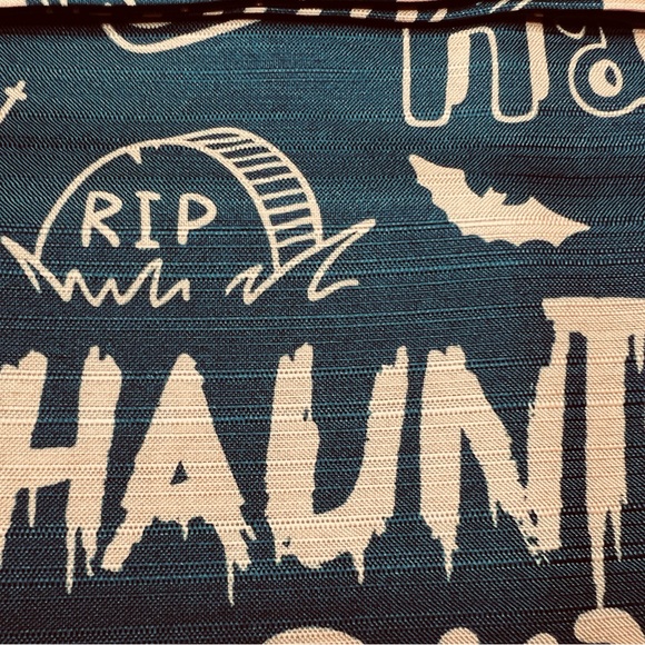 Halloween It’s Spooky Season Fabric Shower Curtain Metal Hooks Black Orange - Picture 8 of 11